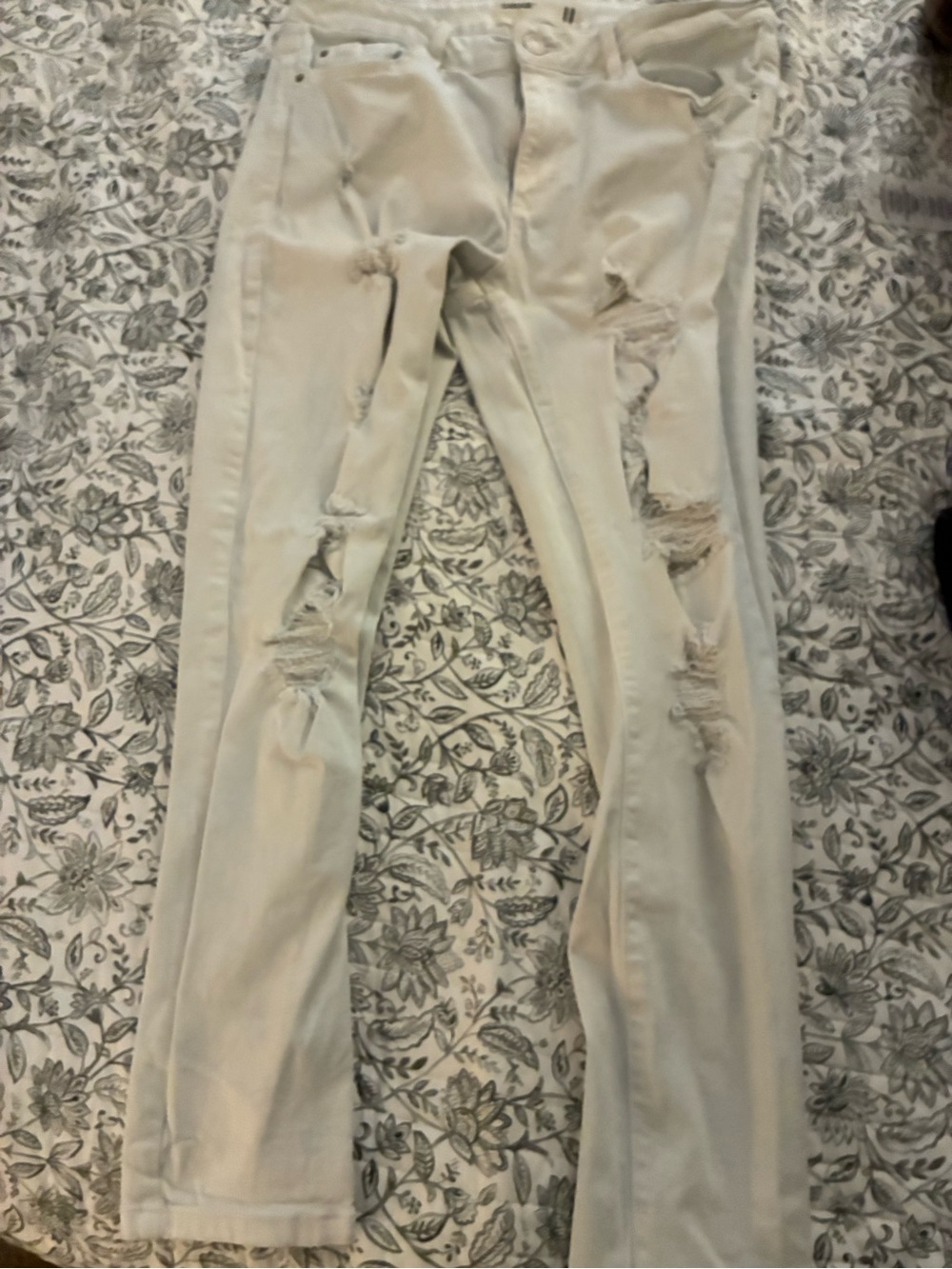 Garage Light Beige High-Rise Jeans